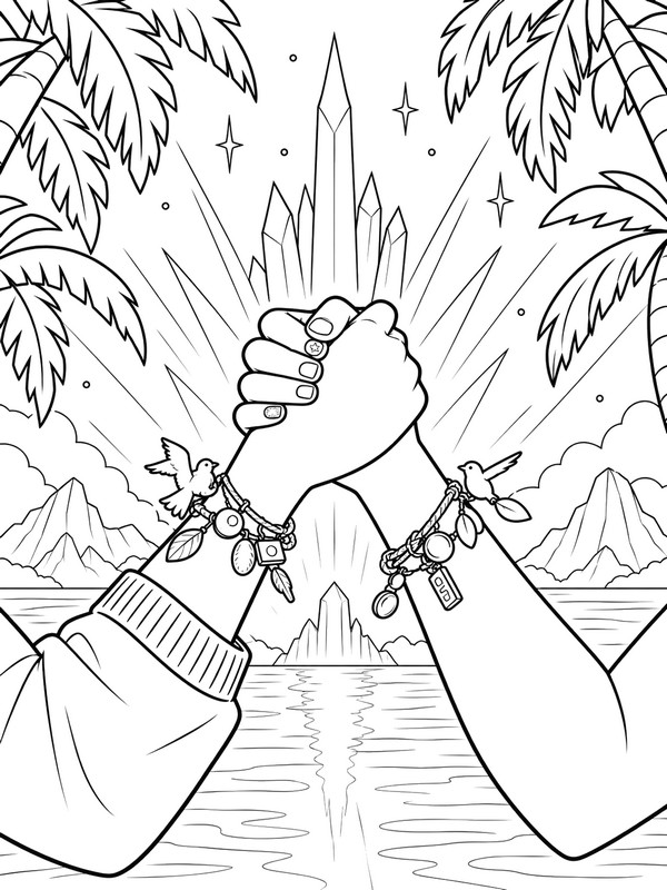 Printable coloring - The friendship pact - Forgotten Island