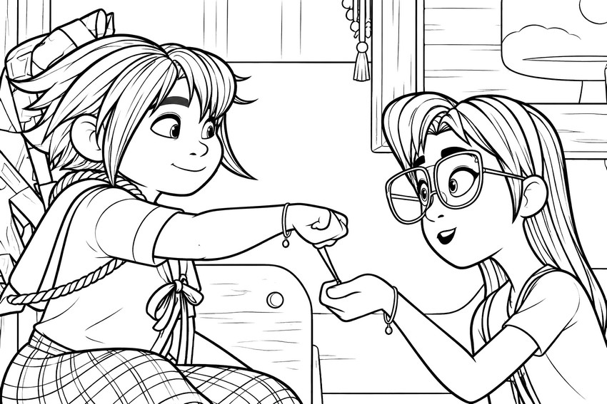 Image to color - The friendship bracelet - Forgotten Island