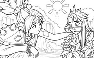 Image to color - Jo and Raissa - Forgotten Island