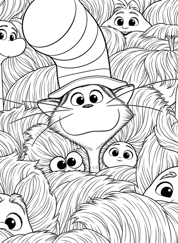 Image to color - The poster - The Cat In The Hat 2026