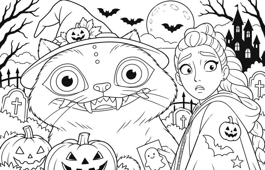 Coloring sheet - Derpy - Kpop Demon Hunters - Halloween