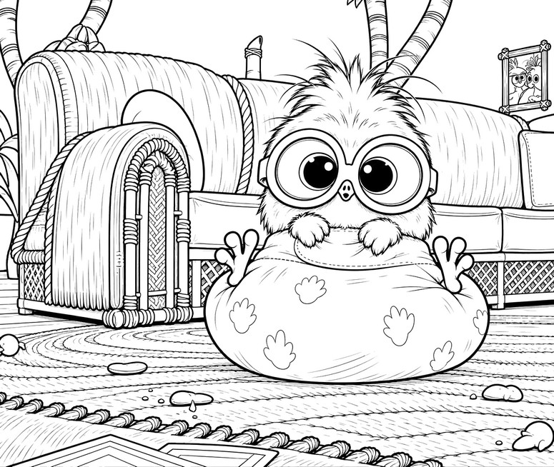 Printable coloring - Olly - The Angry Birds Movie 3