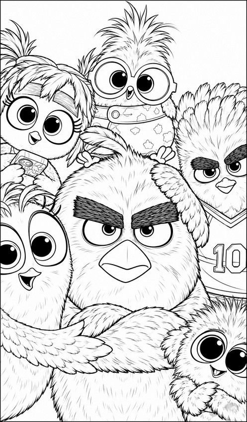 Downloadable coloring - Poster - The Angry Birds Movie 3