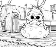 Coloring sheet - Olly - The Angry Birds Movie 3