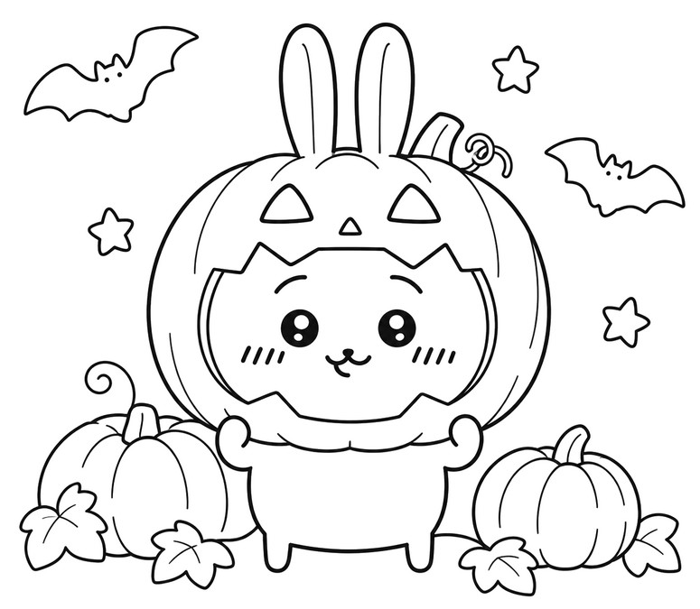 Drawing to color - Usagi - Chiikawa Halloween