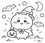 Drawing to color - Chiikawa - Chiikawa Halloween