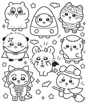 Coloring page - Costumes - Chiikawa Halloween