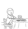 Coloriage - T'choupi fait un gâteau - T'choupi