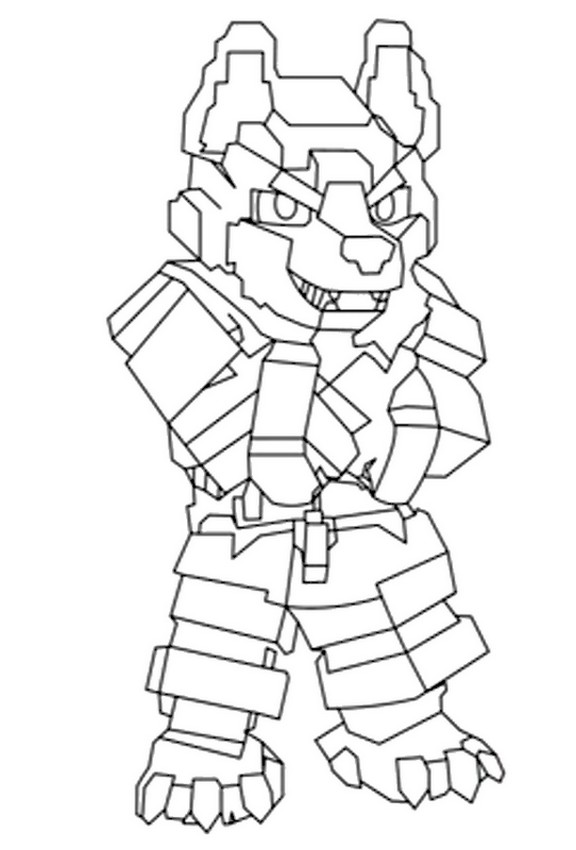 Disegno scaricabile - Fangaro Lupino - Roblox Steal a Brainrot - Halloween 2026