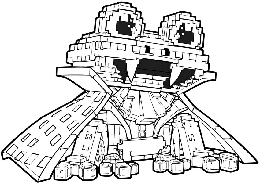 Illustrazione da colorare - Vampi Ribtini - Roblox Steal a Brainrot - Halloween 2026