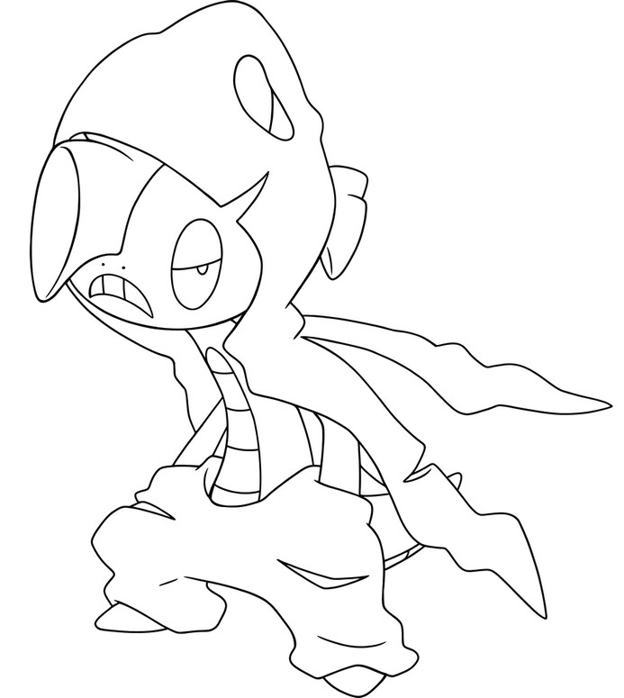Gambar Mewarnai Mega Evolution Pokémon dari Legends Z-A - Mega Scrafty