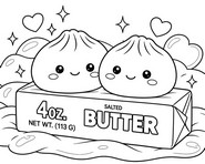 Coloring sheet - Squishy Dumpling - Squishy Butter