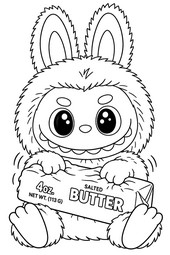 Free coloring page - Labubu - Squishy Butter