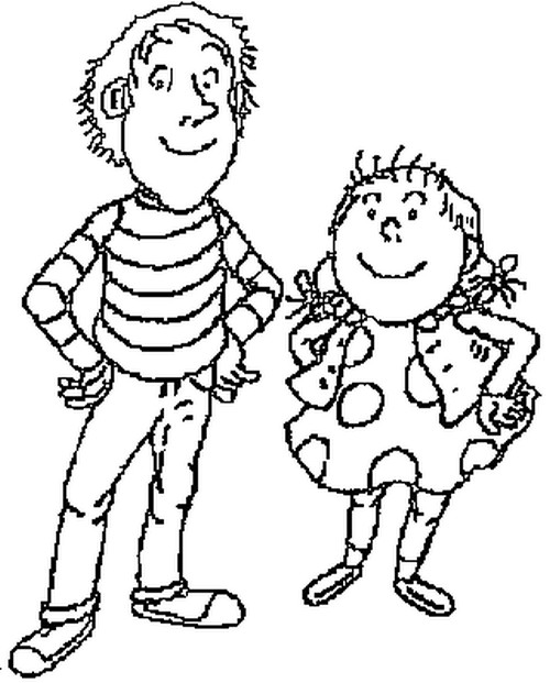 Coloring page Tom-Tom and Nana