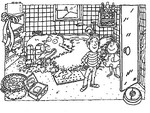 Feuille de coloriage - Tom-Tom et Nana dans la salle de bain - Tom-Tom et Nana