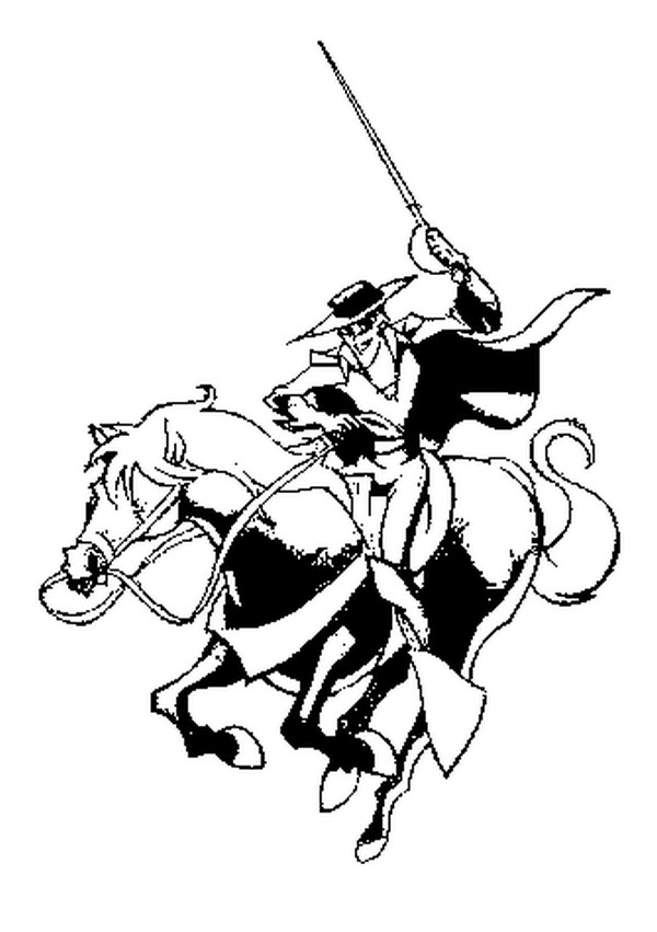 Coloring page Zorro