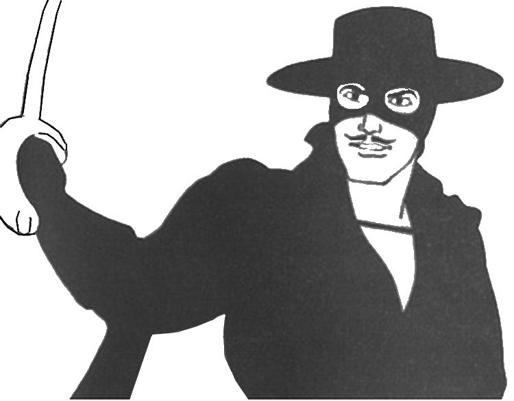 Målarbild att skriva ut - Zorro