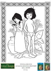 Coloriage Mowgli et son amie