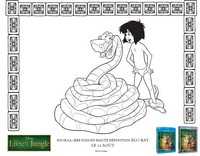 Coloriage Mowgli et Kaa