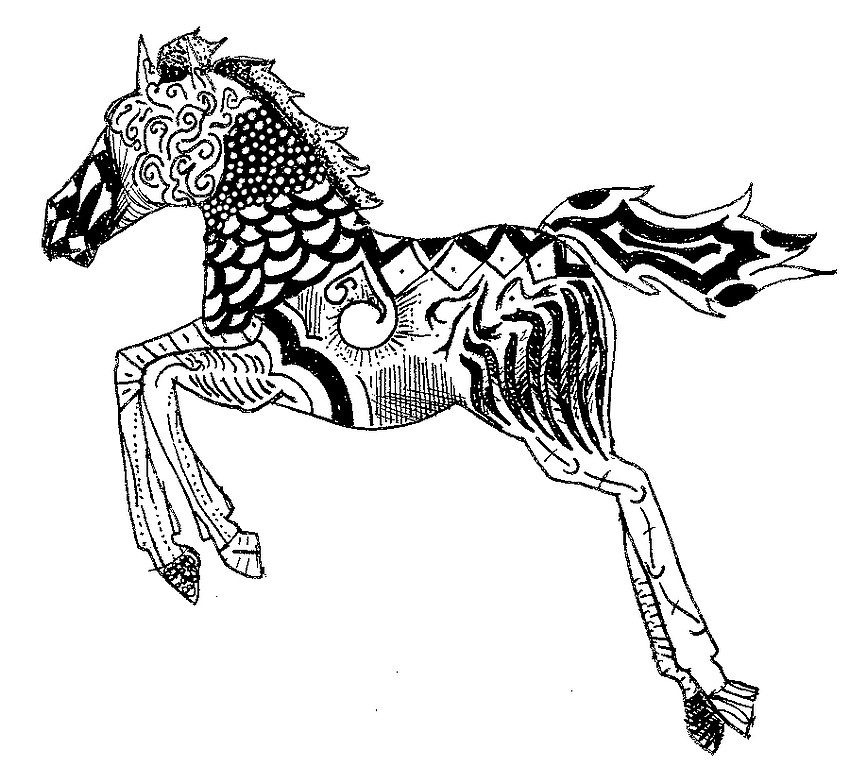 Desenho para colorir Cavalos