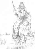 Desenho para colorir Cavalos