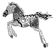 Coloring page Horses