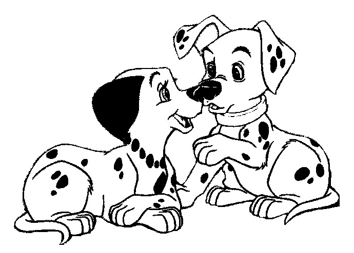 Coloriage Dalmatiens