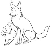 Coloring page Dogs