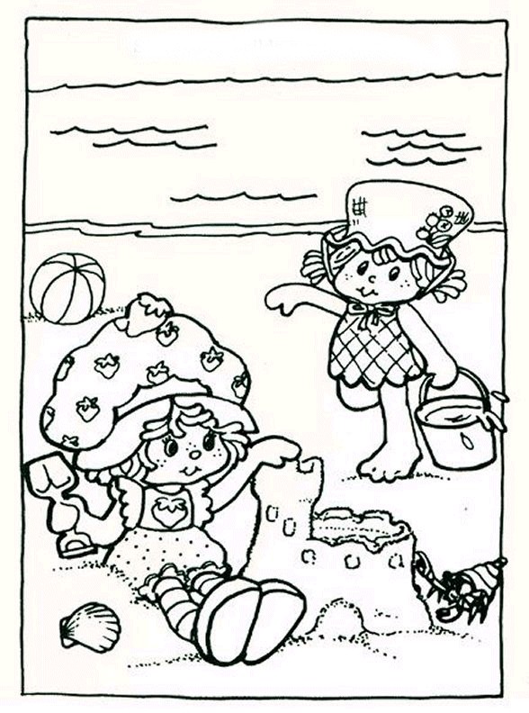 Coloring page Beach Palm Trees