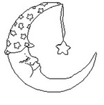 Coloriage Lune et son bonnet de nuit