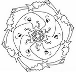 Coloriage Mandala Lune