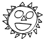 Coloring page Stars Sun Moon