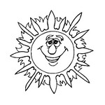 Coloring page Stars Sun Moon