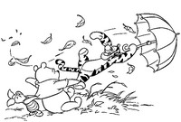 Coloriage Tigrou s'envole!
