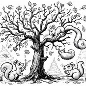 Coloring page Squirrels