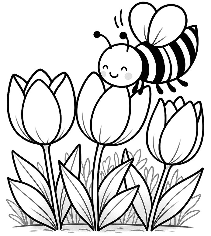 Coloring page Spring