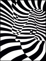 Coloring page Vasarely: Zebra