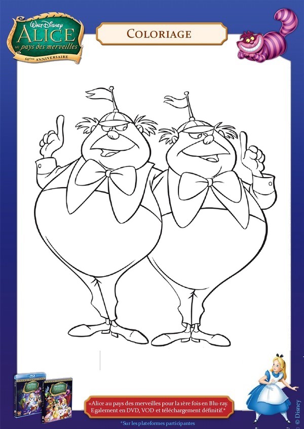 Coloriage Coloriage Tweedle Dee et Tweedle Dum