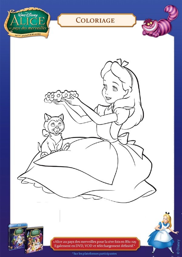 Coloriage Coloriage Alice au Pays des Merveilles