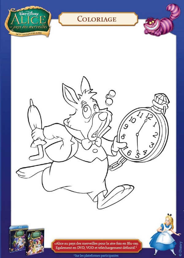 Coloriage Coloriage du Lapin Blanc