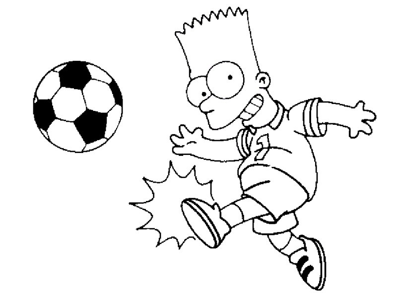 Malebøger Fodbold - Simpsons