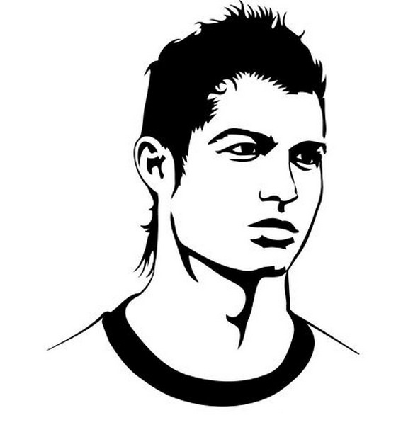 Cristiano Ronaldo Coloring Pages for Kids - Printable Soccer