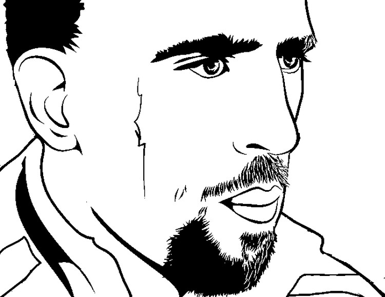 Dibujo para colorear Franck Ribery - Futbol