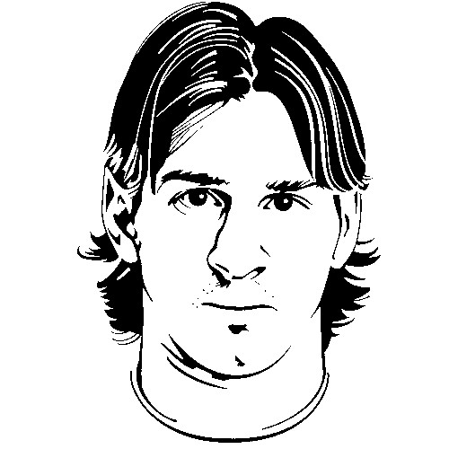Dibujo para colorear Lionel Messi - Futbol