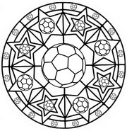 Dibujo para colorear - mandala - Futbol
