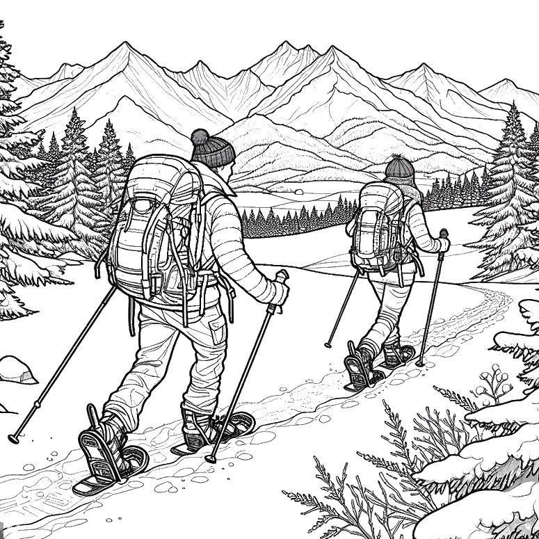 Coloring page Snowshoe