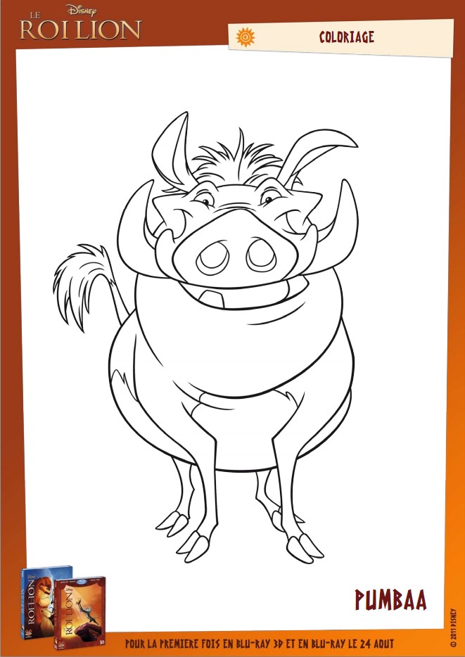 Coloriage Coloriage Pumbaa