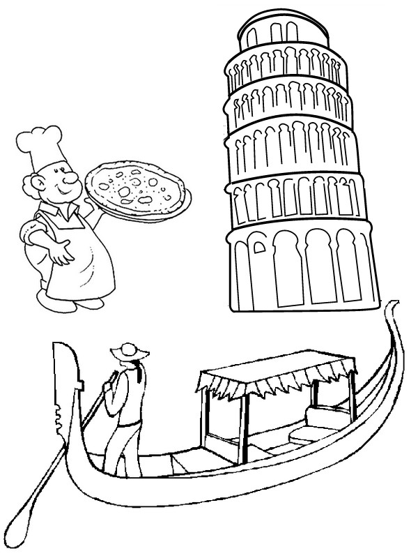 Coloring page Italy