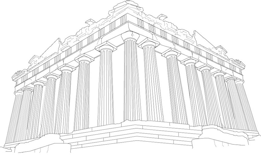 Dibujo para colorear Grecia - Atenas