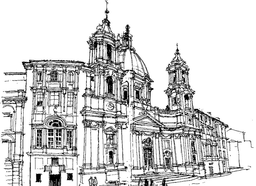 Coloring page Italy - Rome - Europa